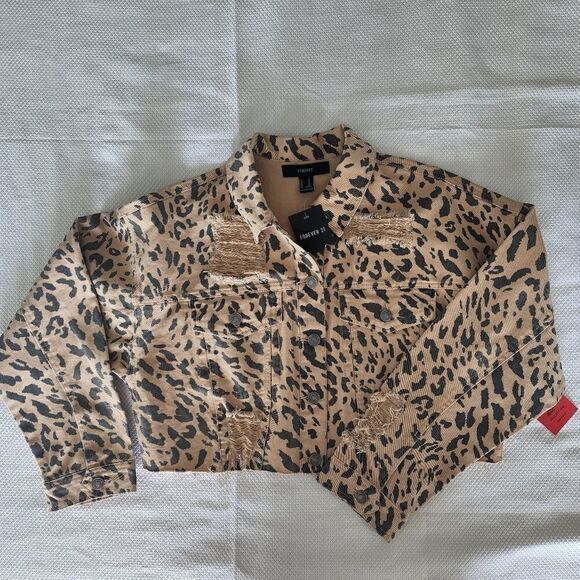Forever 21 jacket leopard print new with tags - Picture 4 of 16